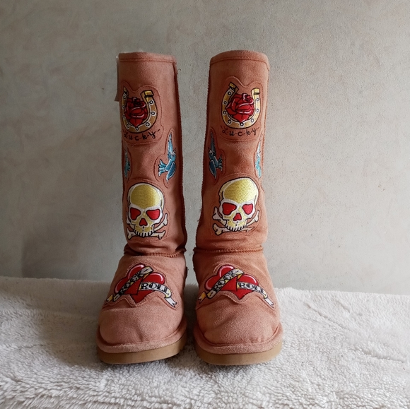 chooka Shoes - ~Chooka Tattoo Sheepskin Leather Suede Tall Boots